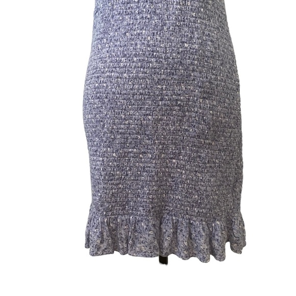 Abercrombie & Fitch Blue Floral Smocked Mini Summer Dress Sz Large - Picture 2 of 11